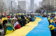 راهپیمایی مردم تورنتو در حمایت از اوکراین