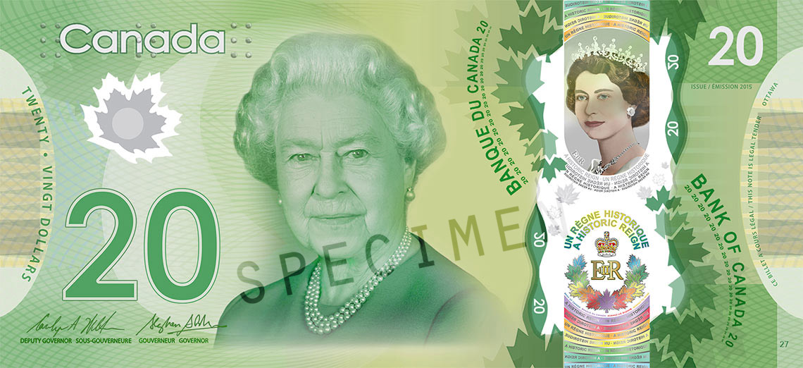 تغییرات پول کانادا با مرگ ملکه الیزابت دوم